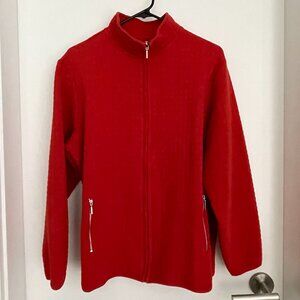 Karen Scott Quilted Zip Front Jacket Burnt Orange 0X